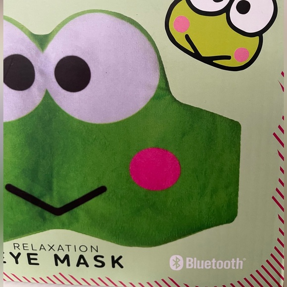 Keroppi Bluetooth Wireless Eye Mask - Cozy Plush with Built-in Speakers - Picture 4 of 9